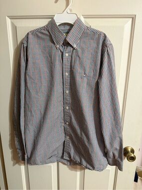Mobile Bay Men's Check Button-Down Shirt - size small